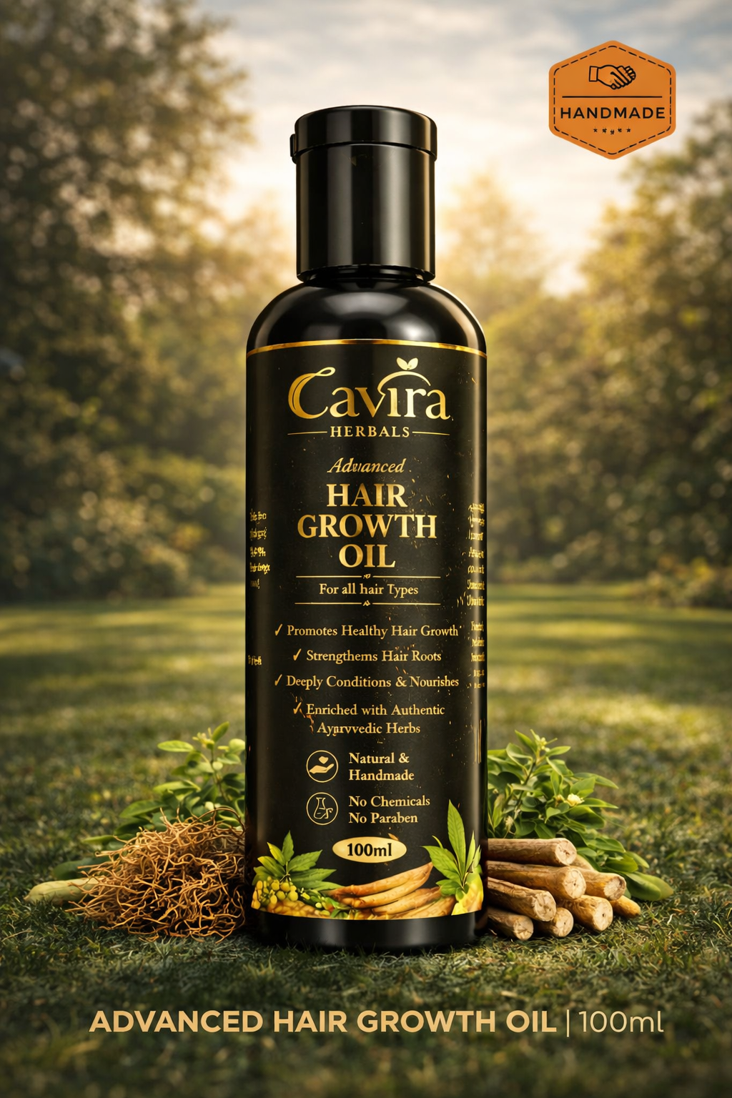 Cavira herbals Handmade and Natural Advanced Hair Growth Oil , helps in Hair growth and Deeply Conditions and strengthens Hair Roots for all Hair types -100ml - Image 5